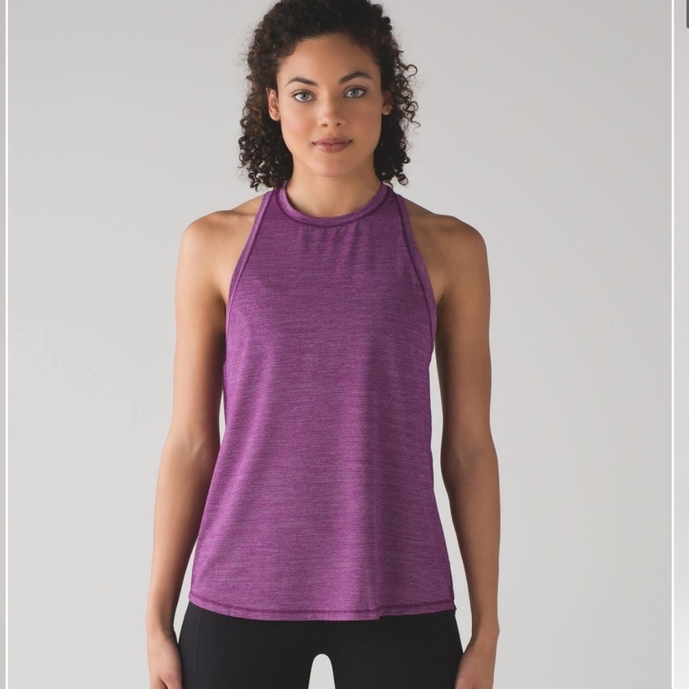 Lululemon Hot Like Agni Singlet Heathered Aurora Size 4 - Picture 12 of 13